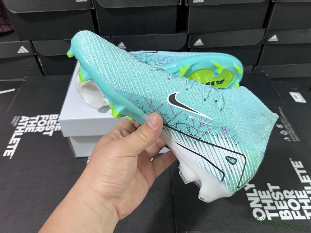 Nike Air Zoom Mercurial Superfly 10 Elite FG Firm Ground Soccer Cleats - Jade/Black/White