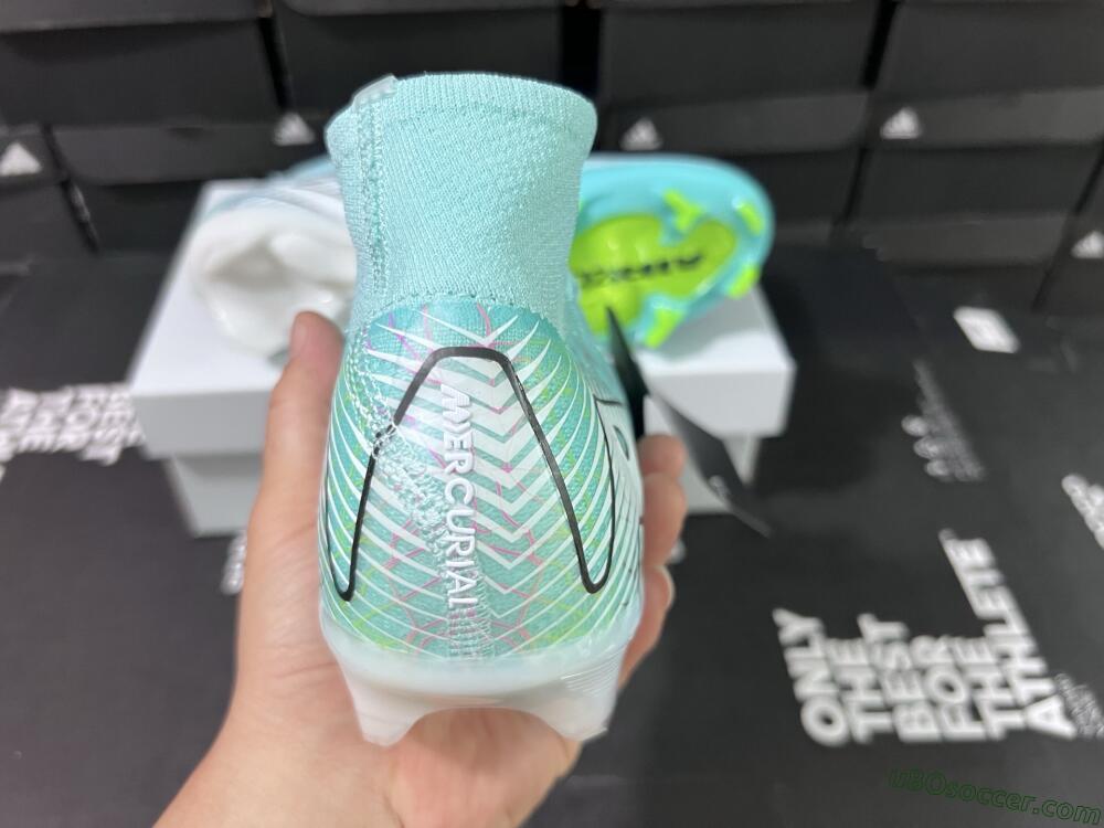 Nike Air Zoom Mercurial Superfly 10 Elite FG Firm Ground Soccer Cleats - Jade/Black/White