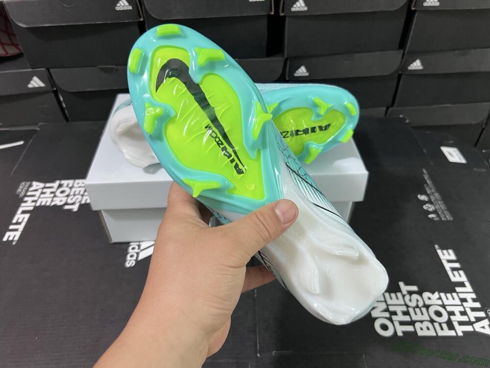 Nike Air Zoom Mercurial Superfly 10 Elite FG Firm Ground Soccer Cleats - Jade/Black/White
