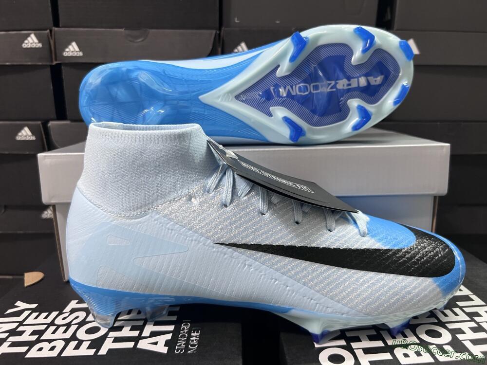 Nike Air Zoom Mercurial Superfly 10 Elite FG Firm Ground Soccer Cleats - Jade/Blue/Black