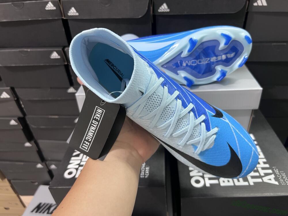 Nike Air Zoom Mercurial Superfly 10 Elite FG Firm Ground Soccer Cleats - Jade/Blue/Black