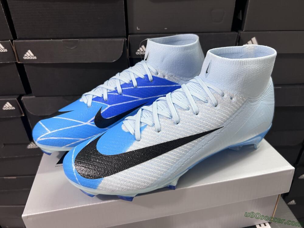 Nike Air Zoom Mercurial Superfly 10 Elite FG Firm Ground Soccer Cleats - Jade/Blue/Black