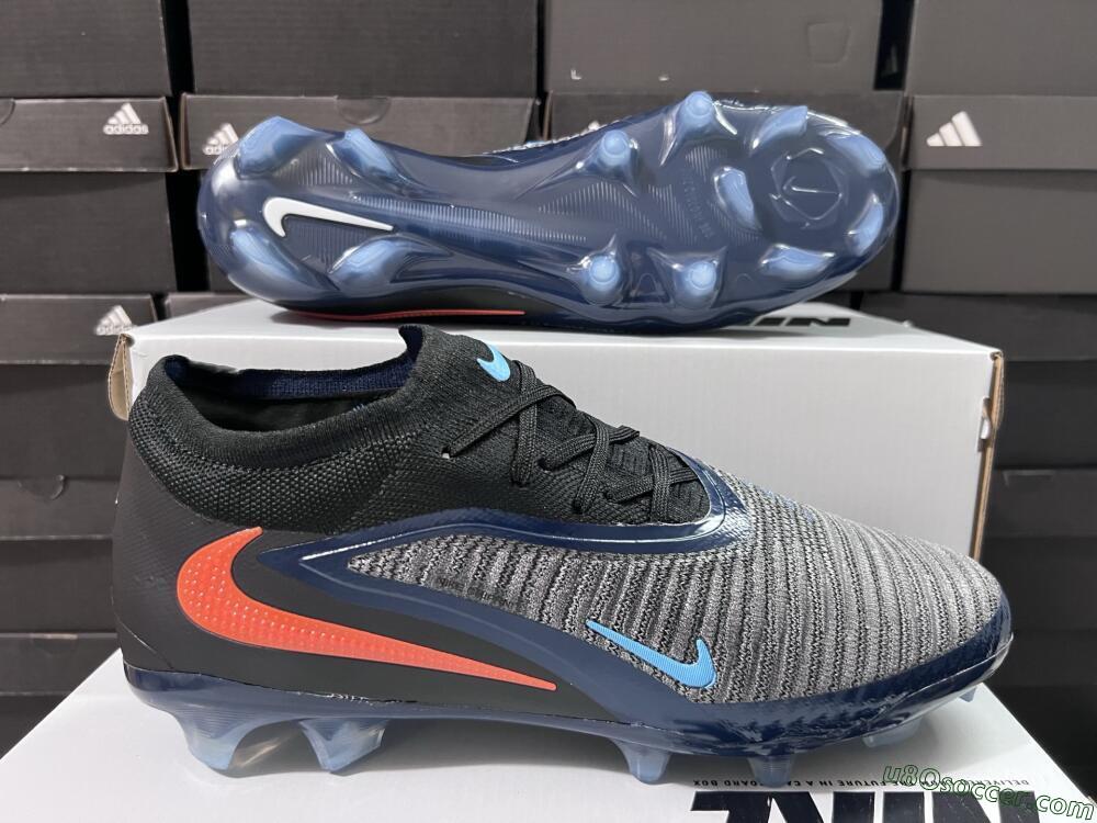 Nike Phantom 6 Low Elite FG Firm Ground Soccer Cleats - Black/Blue/Red
