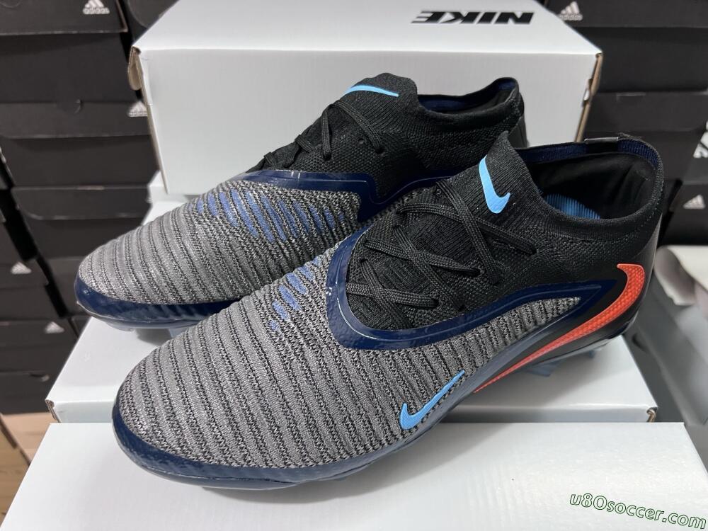 Nike Phantom 6 Low Elite FG Firm Ground Soccer Cleats - Black/Blue/Red