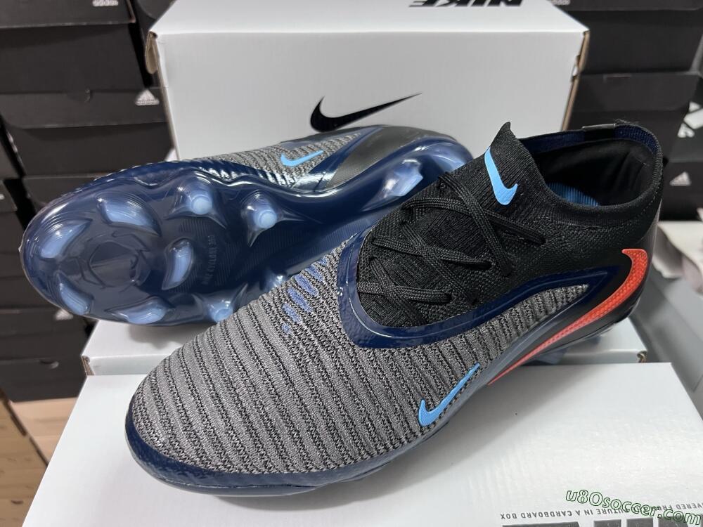 Nike Phantom 6 Low Elite FG Firm Ground Soccer Cleats - Black/Blue/Red