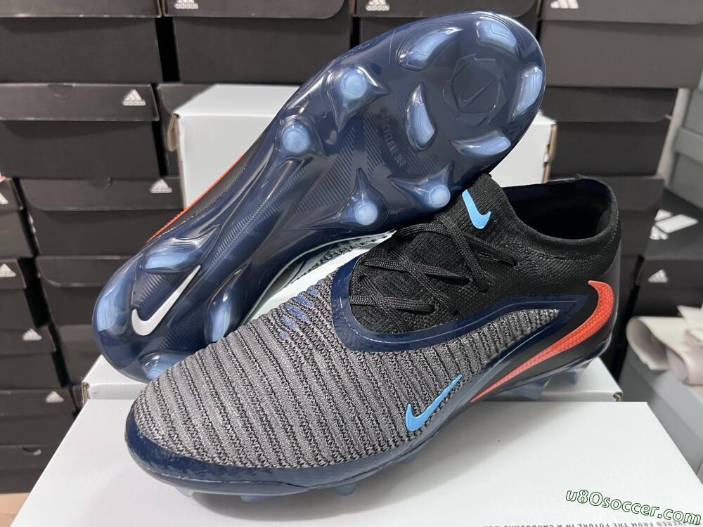 Nike Phantom 6 Low Elite FG Firm Ground Soccer Cleats - Black/Blue/Red