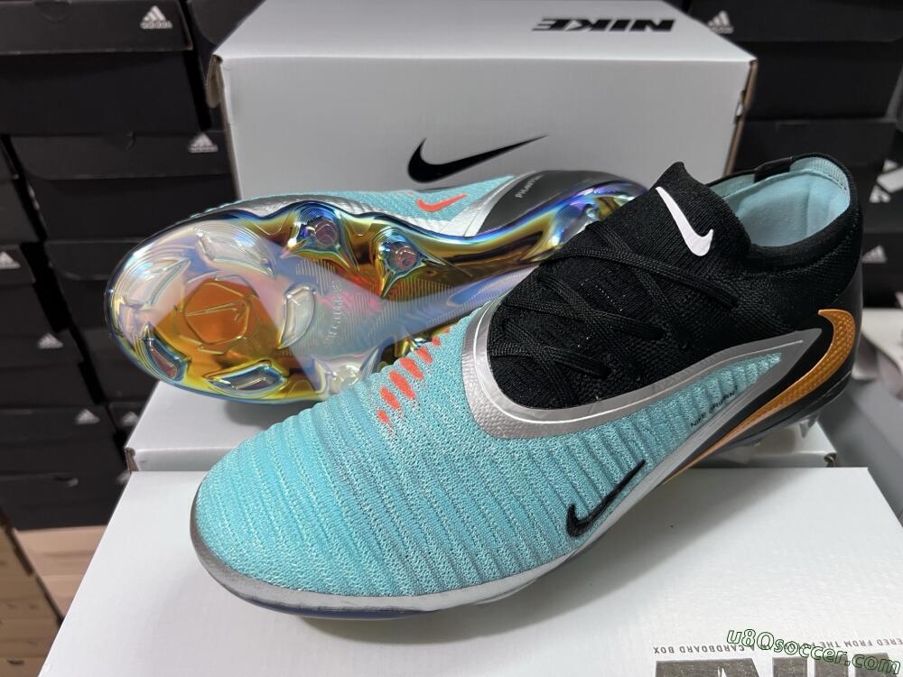 Nike Phantom 6 Low Elite FG Firm Ground Soccer Cleats - Black/Jade/Silver