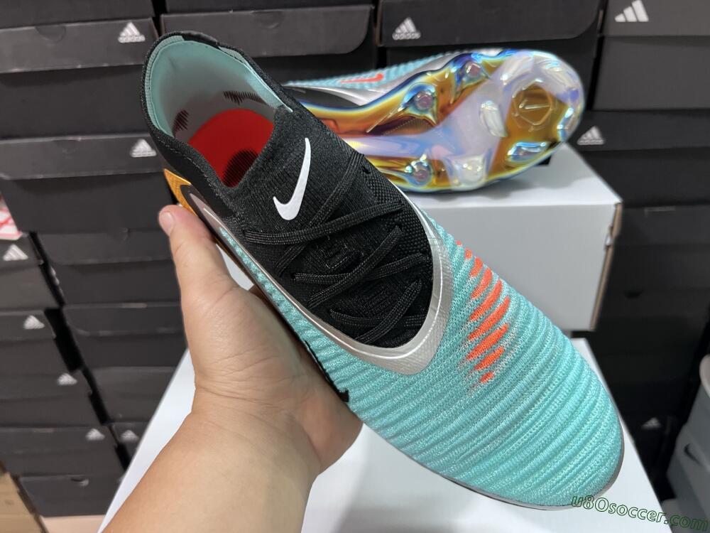 Nike Phantom 6 Low Elite FG Firm Ground Soccer Cleats - Black/Jade/Silver