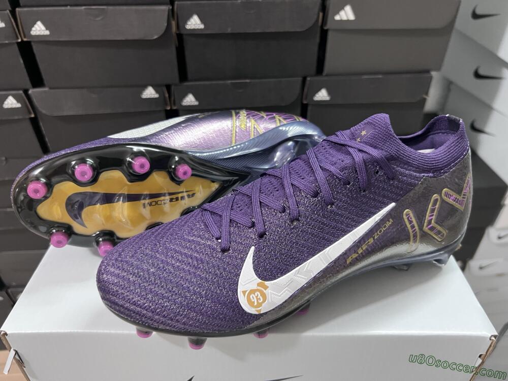 Nike Air Zoom Mercurial Vapor 16 Pro AG Artificial Grass Soccer Cleats - Purple/White/Gold