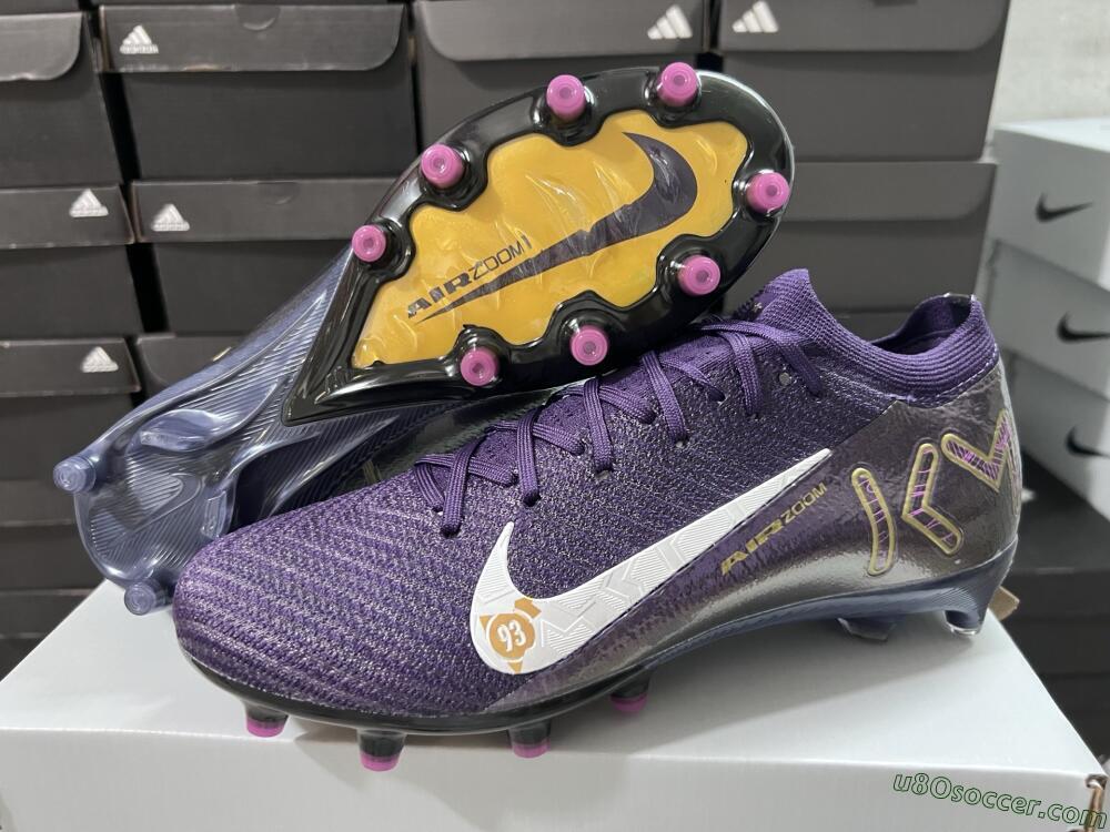 Nike Air Zoom Mercurial Vapor 16 Pro AG Artificial Grass Soccer Cleats - Purple/White/Gold