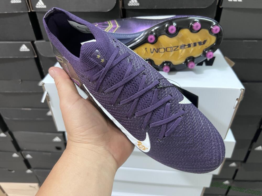 Nike Air Zoom Mercurial Vapor 16 Pro AG Artificial Grass Soccer Cleats - Purple/White/Gold