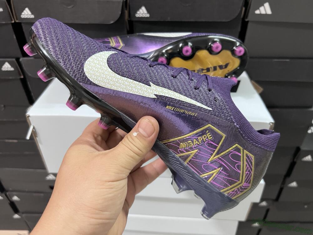 Nike Air Zoom Mercurial Vapor 16 Pro AG Artificial Grass Soccer Cleats - Purple/White/Gold