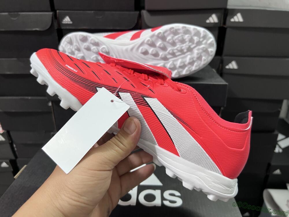 Adidas Predator 25 Elite Foldover Tongue TF Artificial Turf Soccer Shoes - Red/White/Black
