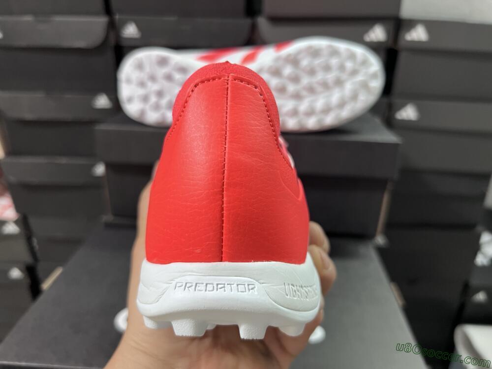 Adidas Predator 25 Elite Foldover Tongue TF Artificial Turf Soccer Shoes - Red/White/Black