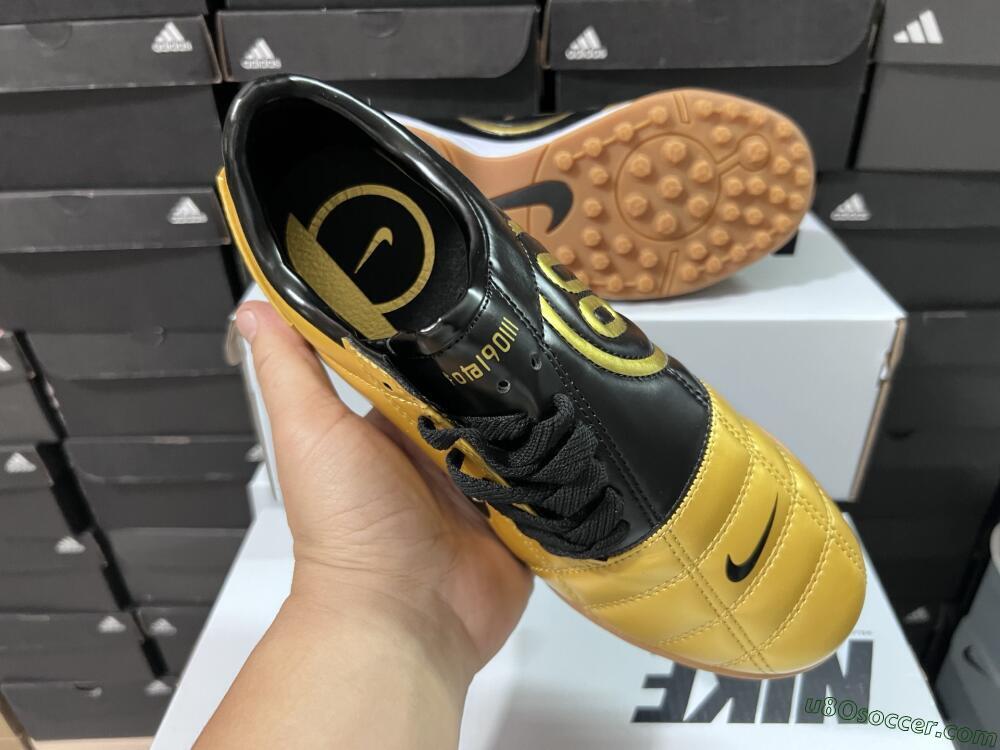 Nike Total 90 III TF Artificial Turf Soccer Shoes - Gold/Black/White