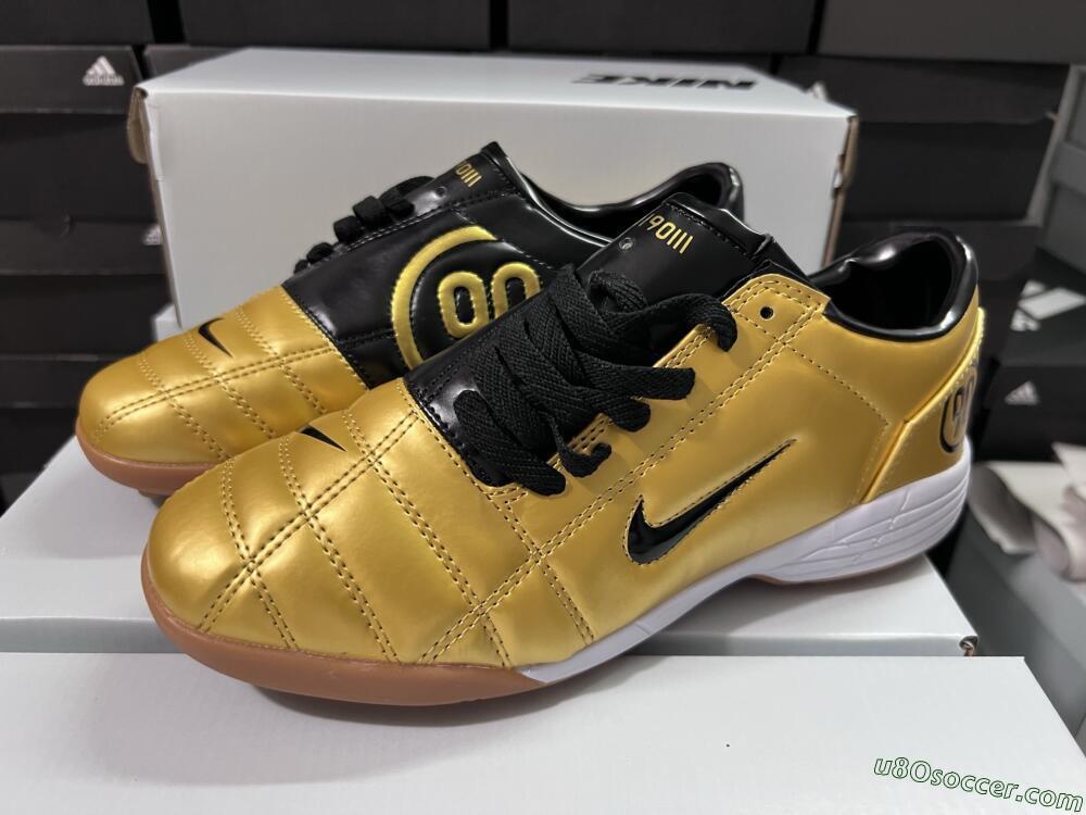 Nike Total 90 III TF Artificial Turf Soccer Shoes - Gold/Black/White