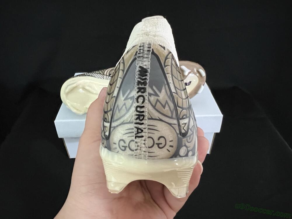 Nike Air Zoom Mercurial Vapor 16 Elite FG Firm Ground Soccer Cleats - Beige/Black/White