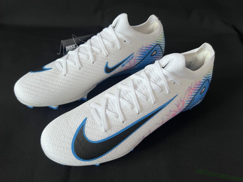 Nike Air Zoom Mercurial Vapor 16 Elite FG Firm Ground Soccer Cleats - White/Black/Blue/Pink/Yellow