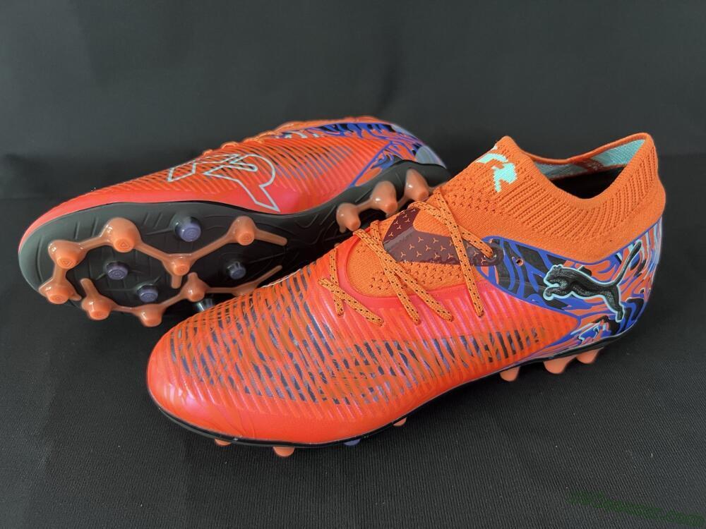 Puma Future 8 Ultimate MG Multi Ground Soccer Cleats - Red/Blue/Black