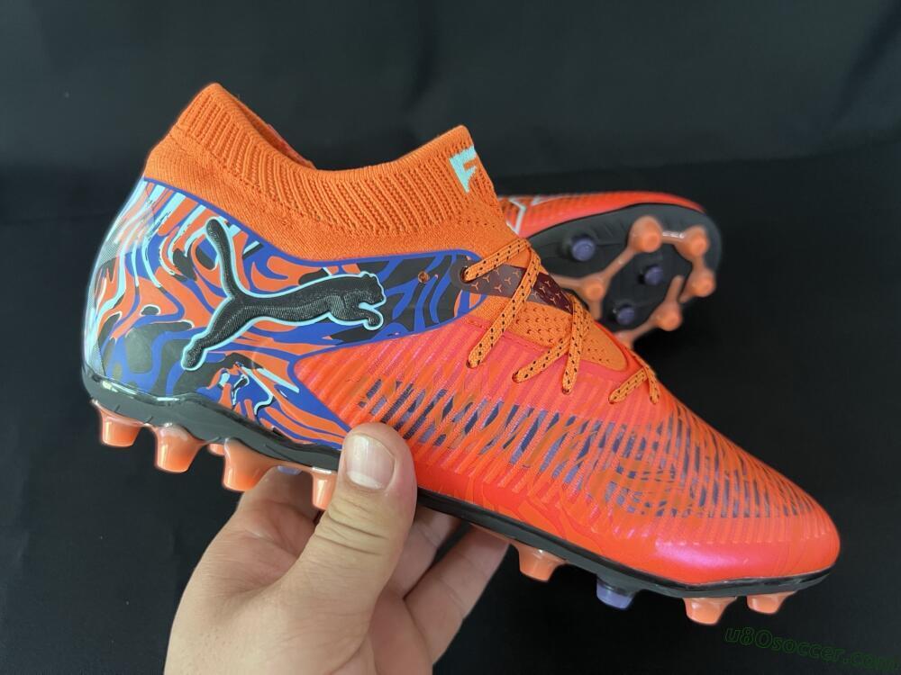 Puma Future 8 Ultimate MG Multi Ground Soccer Cleats - Red/Blue/Black