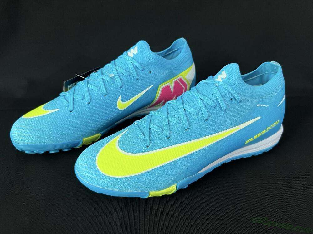 Nike Air Zoom Mercurial Vapor 16 Elite TF Artificial Turf Soccer Shoes - Blue/Yellow/White