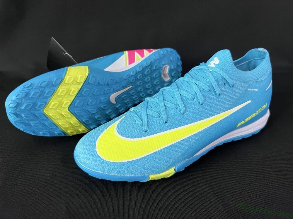 Nike Air Zoom Mercurial Vapor 16 Elite TF Artificial Turf Soccer Shoes - Blue/Yellow/White