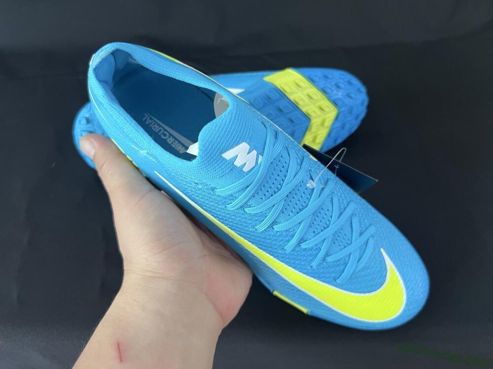 Nike Air Zoom Mercurial Vapor 16 Elite TF Artificial Turf Soccer Shoes - Blue/Yellow/White