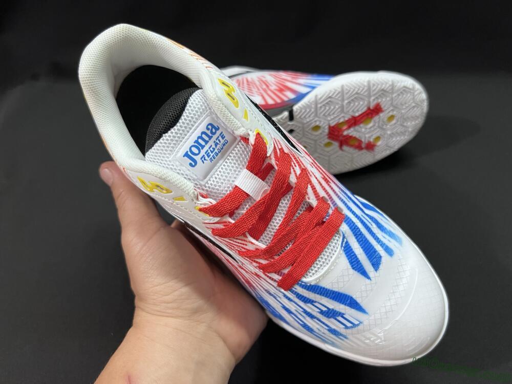 Joma Top Flex IC Indoor & Futsal Soccer Shoes - Beige/Red/Yellow