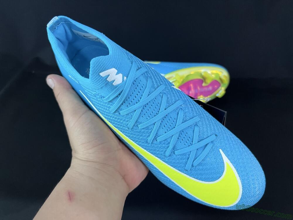 Nike Air Zoom Mercurial Vapor 16 Elite FG Firm Ground Soccer Cleats - Blue/Yellow/White