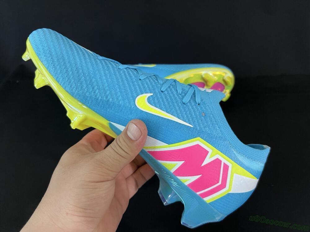 Nike Air Zoom Mercurial Vapor 16 Elite FG Firm Ground Soccer Cleats - Blue/Yellow/White
