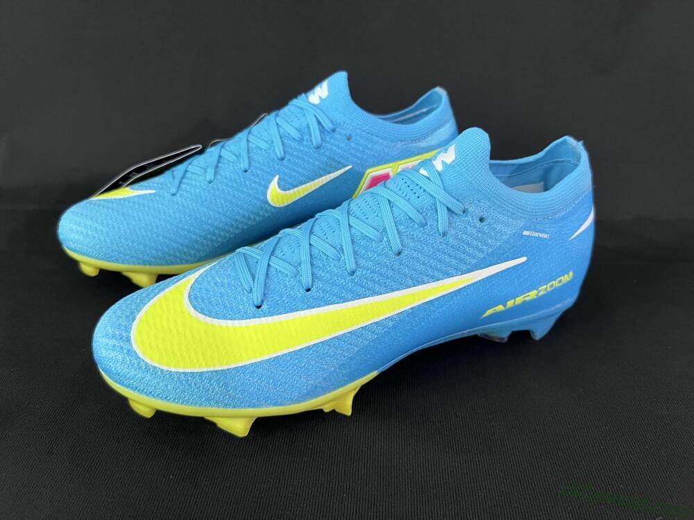 Nike Air Zoom Mercurial Vapor 16 Elite FG Firm Ground Soccer Cleats - Blue/Yellow/White