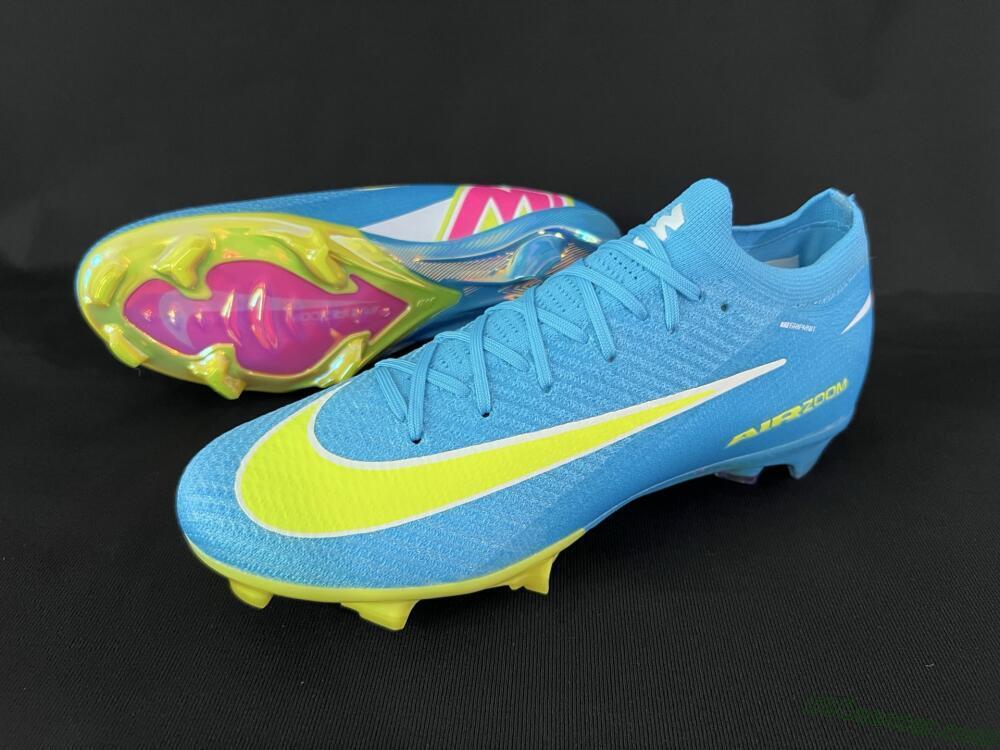 Nike Air Zoom Mercurial Vapor 16 Elite FG Firm Ground Soccer Cleats - Blue/Yellow/White