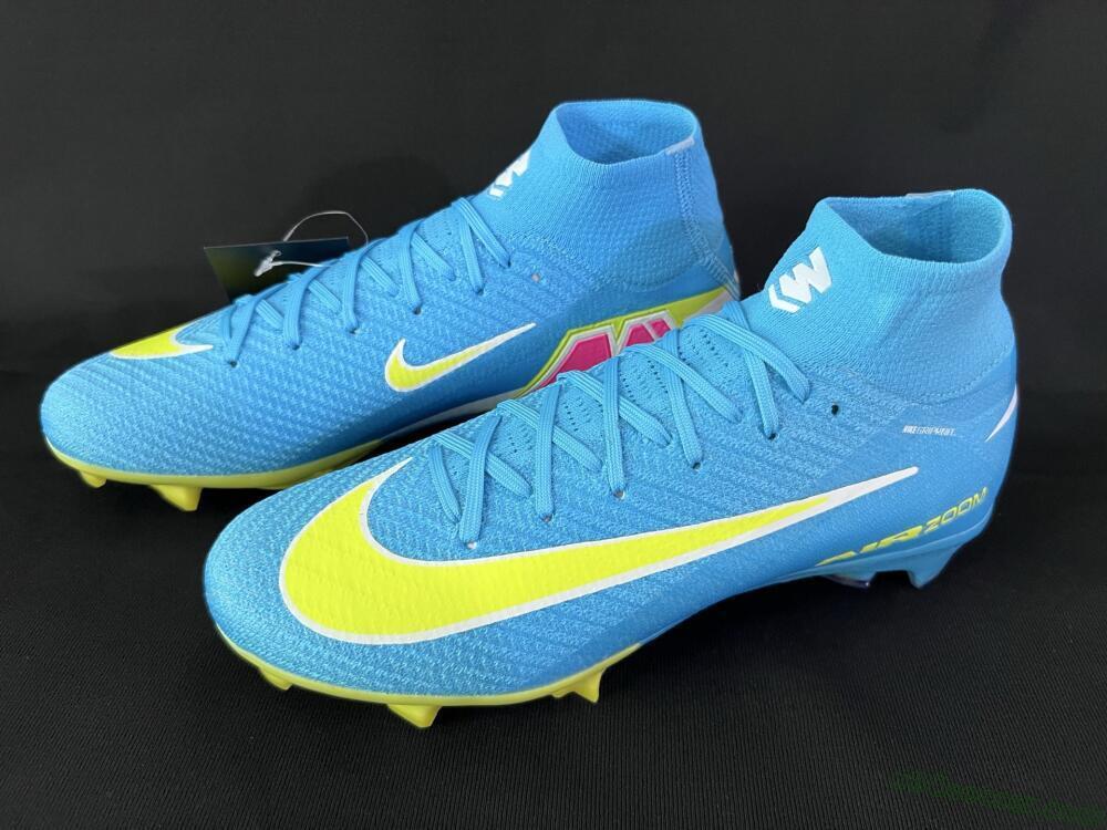 Nike Air Zoom Mercurial Superfly 10 Elite FG Firm Ground Soccer Cleats - Jade/Yellow/White