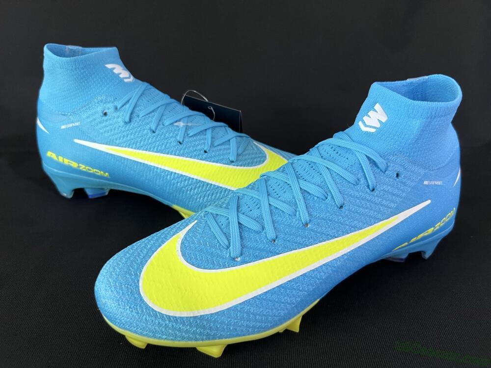 Nike Air Zoom Mercurial Superfly 10 Elite FG Firm Ground Soccer Cleats - Jade/Yellow/White