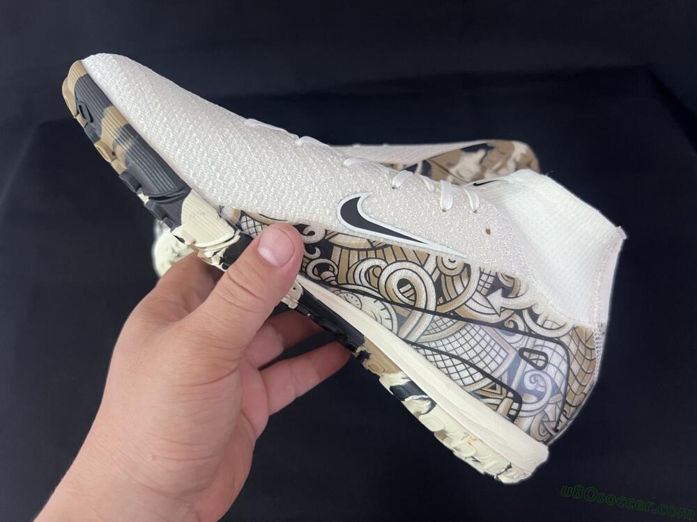 Nike Air Zoom Mercurial Superfly 10 Elite TF Artificial Turf Soccer Shoes - Beige/Black/Brown