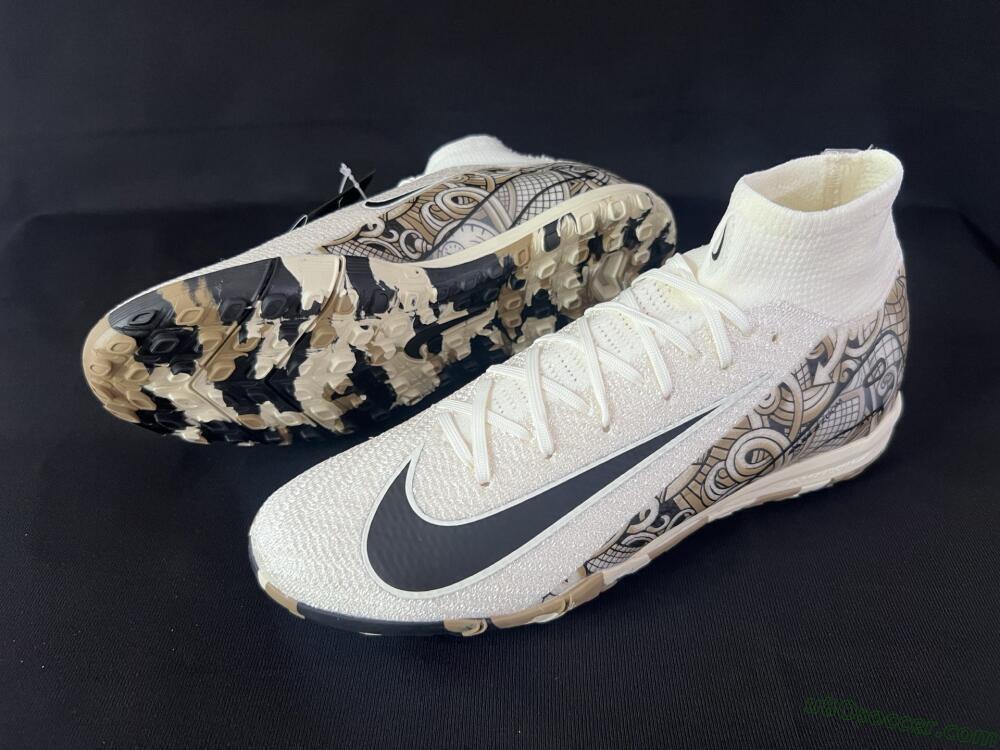 Nike Air Zoom Mercurial Superfly 10 Elite TF Artificial Turf Soccer Shoes - Beige/Black/Brown