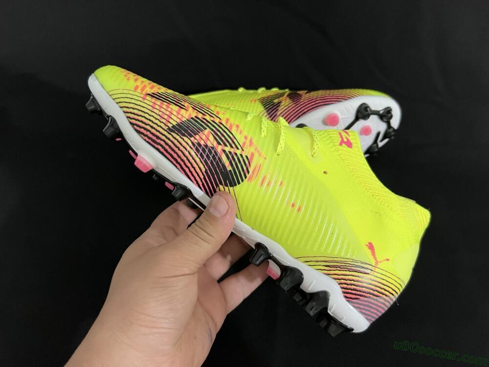 Puma Future 8 Ultimate MG Multi Ground Soccer Cleats - Yellow/Pink/Black