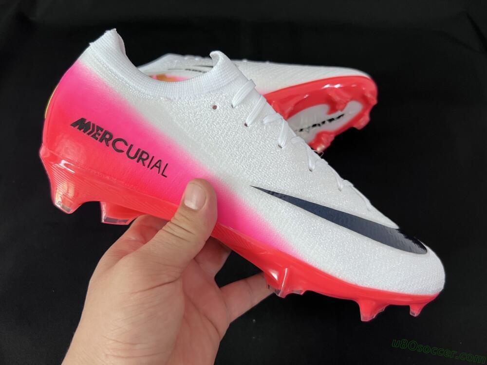 Nike Air Zoom Mercurial Vapor 16 Elite FG Firm Ground Soccer Cleats - White/Pink/Red