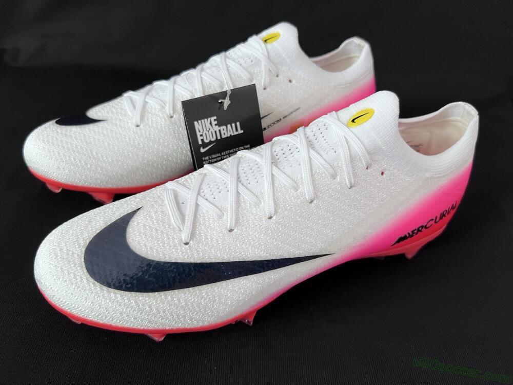Nike Air Zoom Mercurial Vapor 16 Elite FG Firm Ground Soccer Cleats - White/Pink/Red