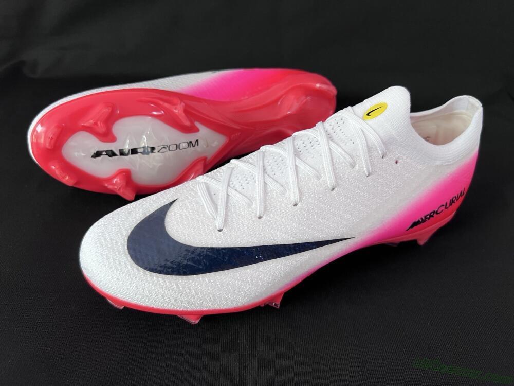 Nike Air Zoom Mercurial Vapor 16 Elite FG Firm Ground Soccer Cleats - White/Pink/Red