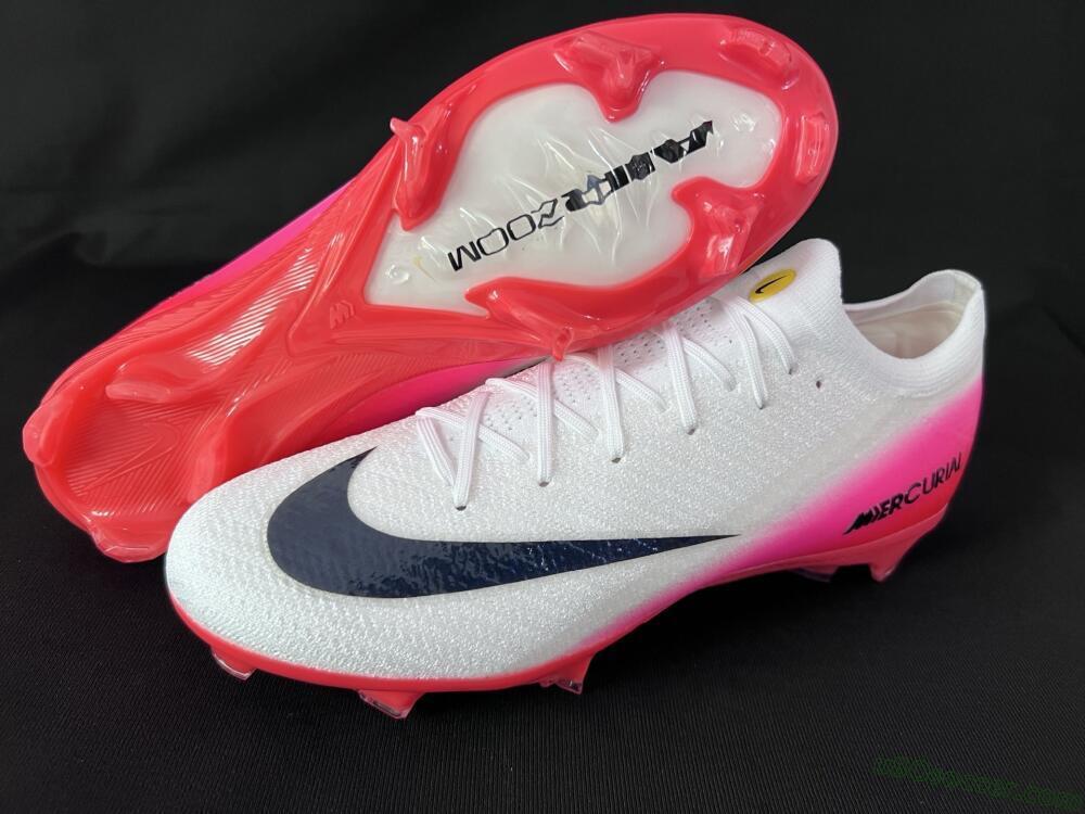 Nike Air Zoom Mercurial Vapor 16 Elite FG Firm Ground Soccer Cleats - White/Pink/Red
