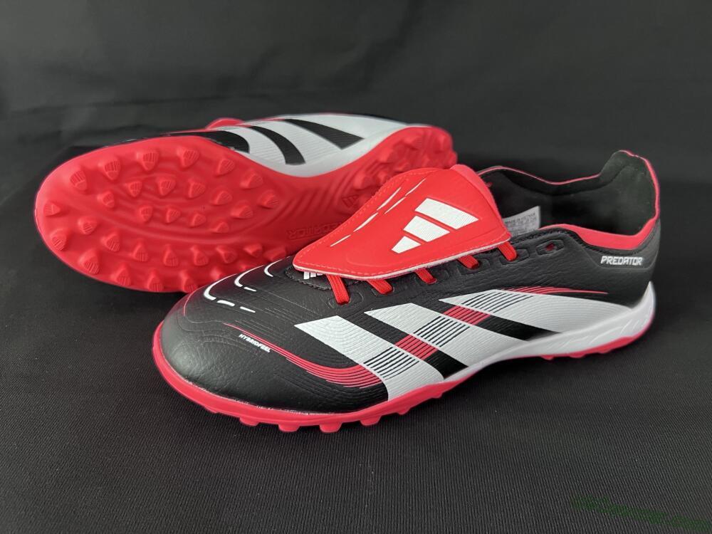 Adidas Predator Elite Foldover Tongue TF Artificial Turf Soccer Shoes - Black/White/Red