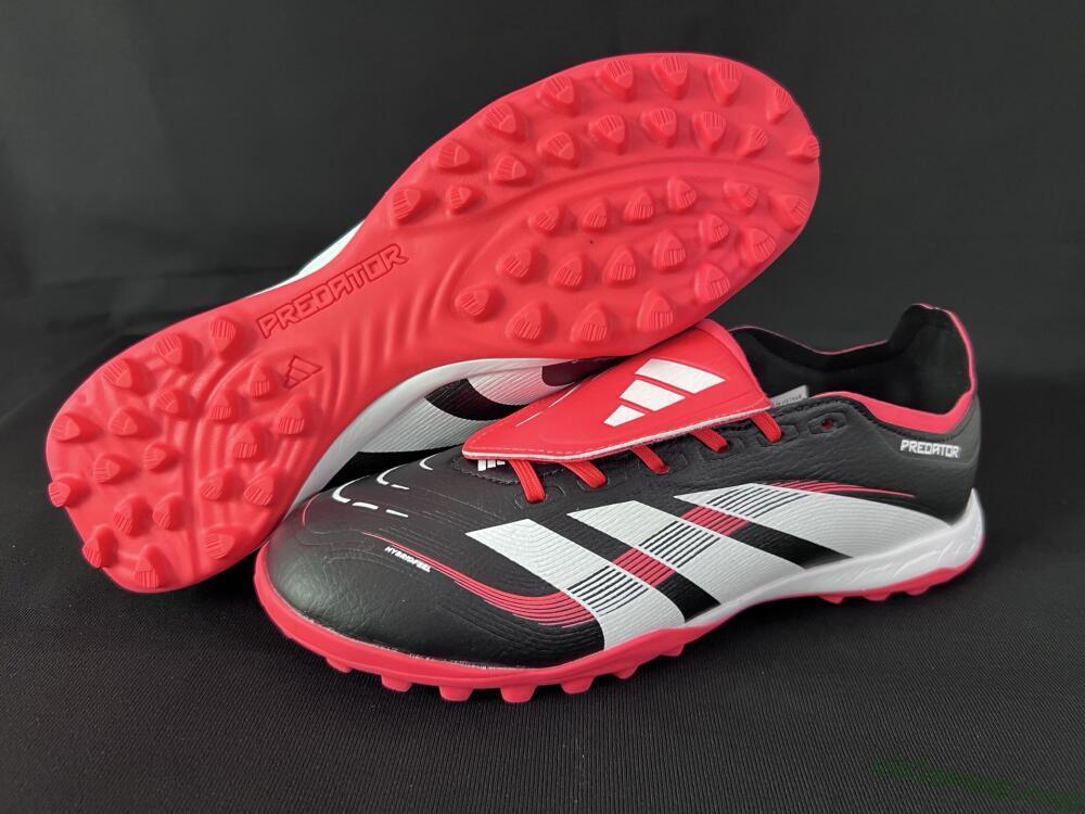 Adidas Predator Elite Foldover Tongue TF Artificial Turf Soccer Shoes - Black/White/Red