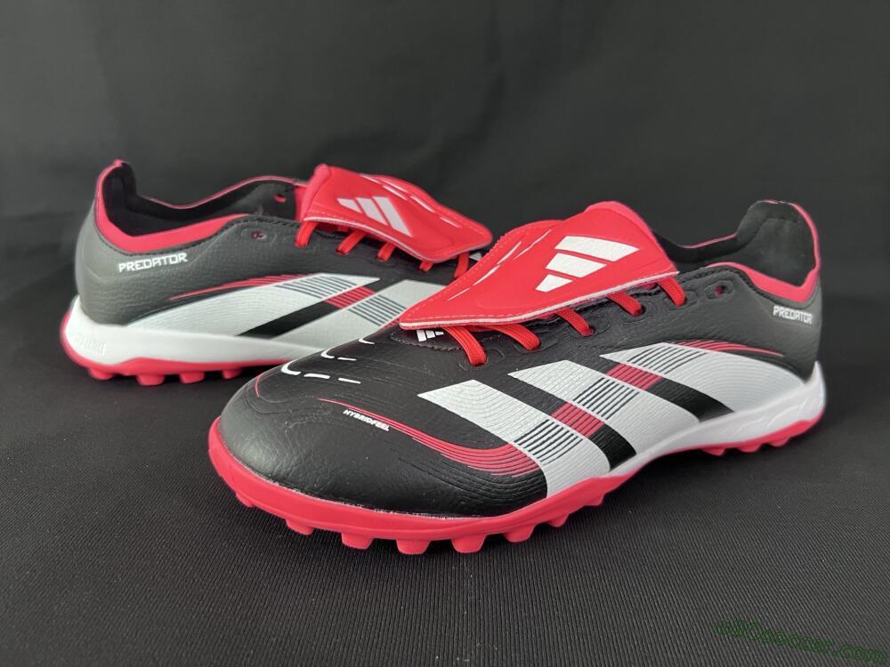 Adidas Predator Elite Foldover Tongue TF Artificial Turf Soccer Shoes - Black/White/Red