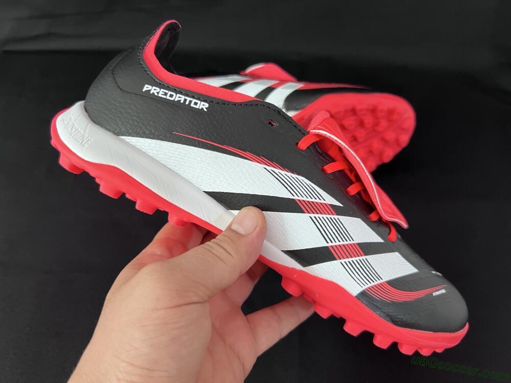 Adidas Predator Elite Foldover Tongue TF Artificial Turf Soccer Shoes - Black/White/Red
