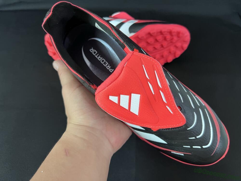 Adidas Predator Elite Foldover Tongue TF Artificial Turf Soccer Shoes - Black/White/Red