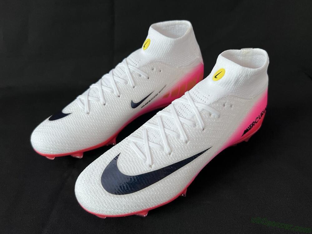 Nike Air Zoom Mercurial Superfly 10 Elite FG Firm Ground Soccer Cleats - White/Black/Pink