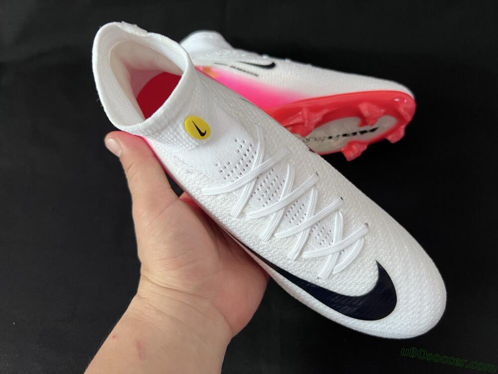 Nike Air Zoom Mercurial Superfly 10 Elite FG Firm Ground Soccer Cleats - White/Black/Pink