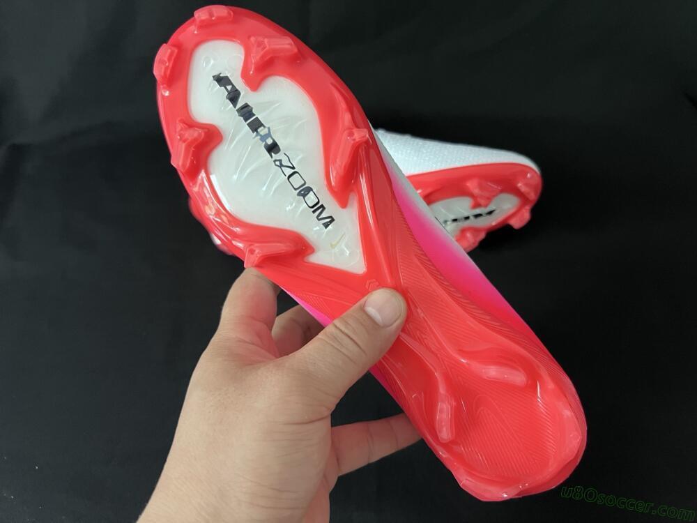 Nike Air Zoom Mercurial Superfly 10 Elite FG Firm Ground Soccer Cleats - White/Black/Pink