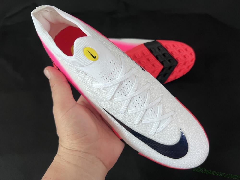 Nike Air Zoom Mercurial Vapor 16 Elite TF Artificial Turf Soccer Shoes - White/Black/Pink